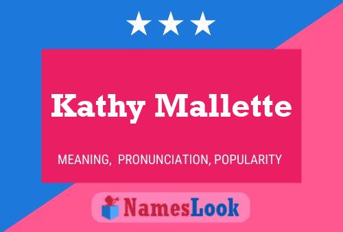 Poster del nome Kathy Mallette