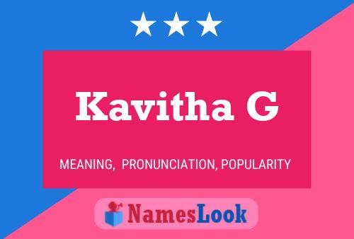 Poster del nome Kavitha G