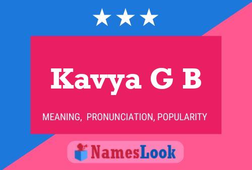 Poster del nome Kavya G B