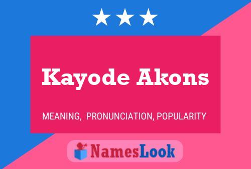 Poster del nome Kayode Akons