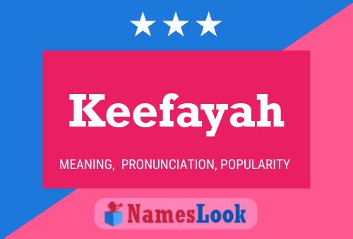 Poster del nome Keefayah