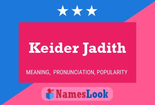 Poster del nome Keider Jadith