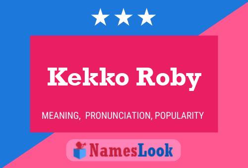 Poster del nome Kekko Roby