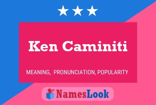 Poster del nome Ken Caminiti