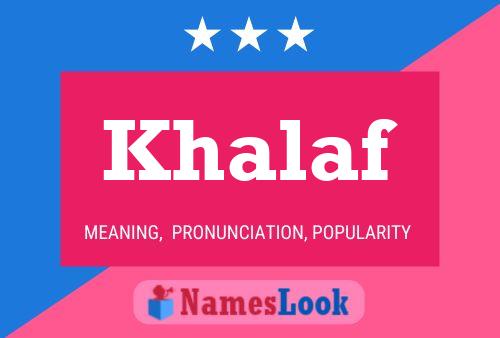 Poster del nome Khalaf