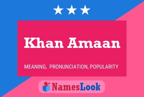 Poster del nome Khan Amaan