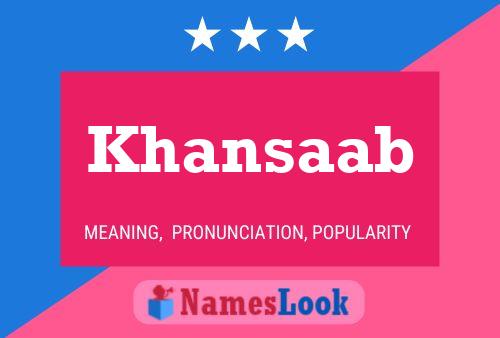 Poster del nome Khansaab