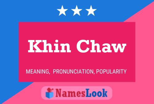 Poster del nome Khin Chaw