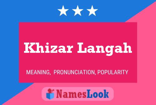 Poster del nome Khizar Langah