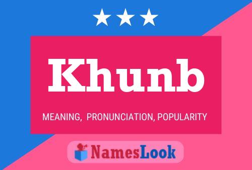 Poster del nome Khunb