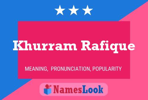 Poster del nome Khurram Rafique