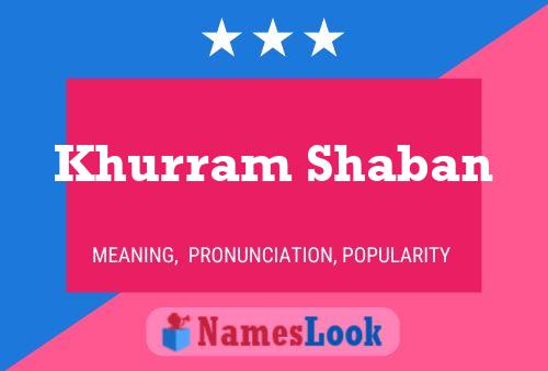 Poster del nome Khurram Shaban