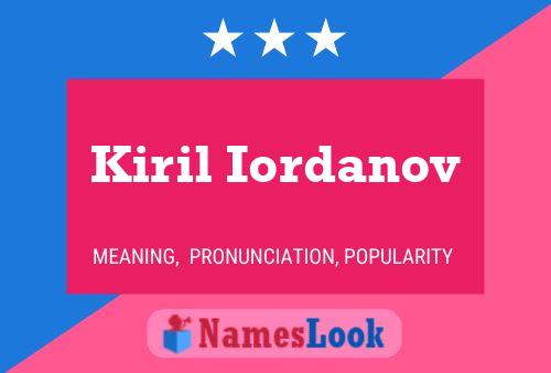 Poster del nome Kiril Iordanov