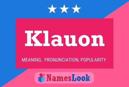 Poster del nome Klauon