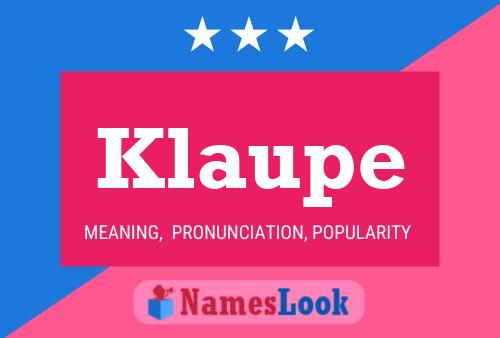 Poster del nome Klaupe