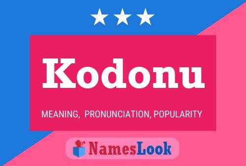 Poster del nome Kodonu