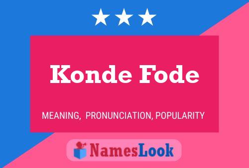 Poster del nome Konde Fode