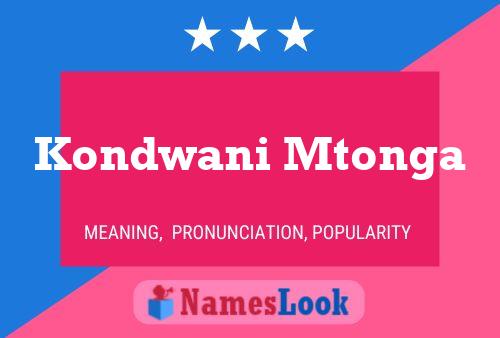 Poster del nome Kondwani Mtonga