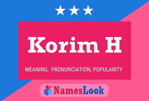 Poster del nome Korim H