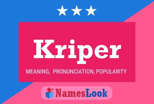 Poster del nome Kriper