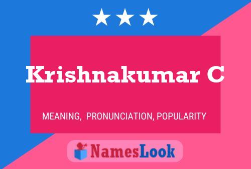 Poster del nome Krishnakumar C