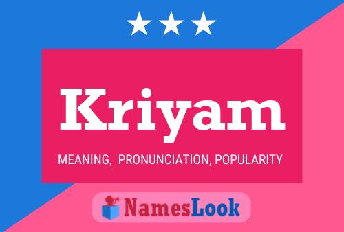 Poster del nome Kriyam