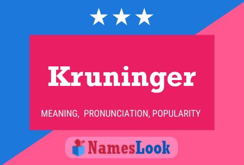 Poster del nome Kruninger