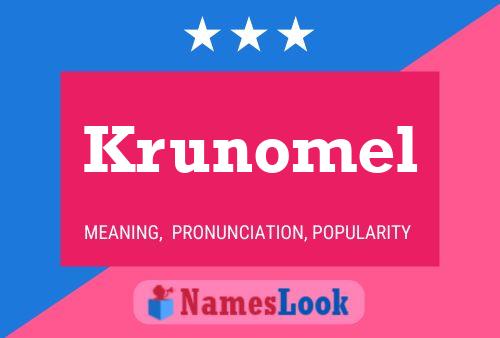 Poster del nome Krunomel