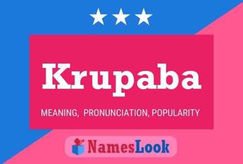 Poster del nome Krupaba