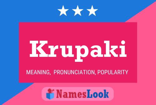 Poster del nome Krupaki