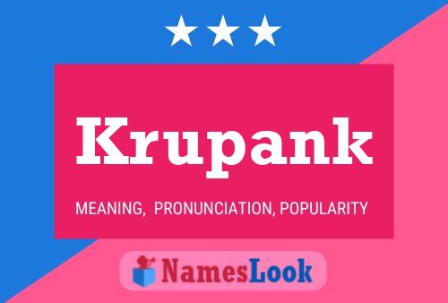 Poster del nome Krupank