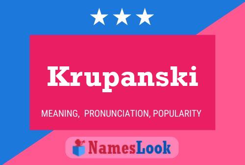 Poster del nome Krupanski