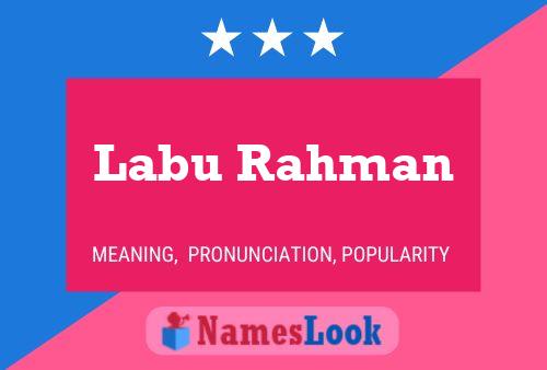 Poster del nome Labu Rahman