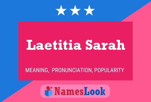 Poster del nome Laetitia Sarah