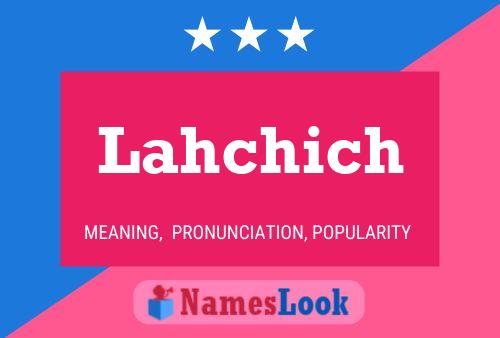 Poster del nome Lahchich