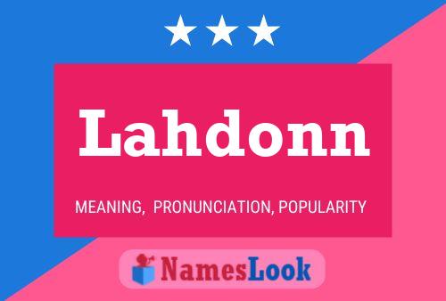 Poster del nome Lahdonn