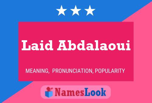 Poster del nome Laid Abdalaoui