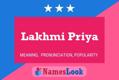 Poster del nome Lakhmi Priya