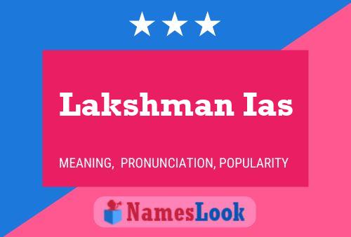 Poster del nome Lakshman Ias