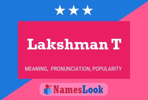 Poster del nome Lakshman T