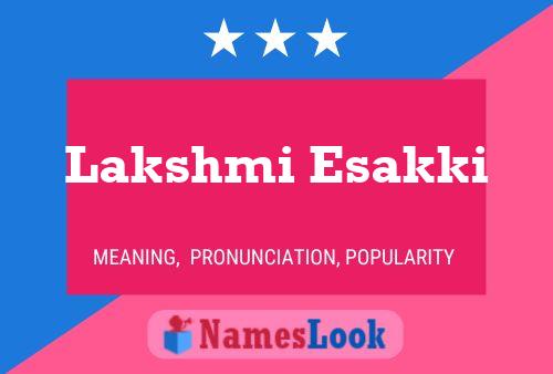 Poster del nome Lakshmi Esakki