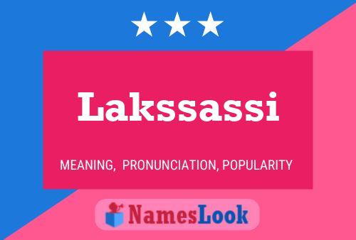 Poster del nome Lakssassi