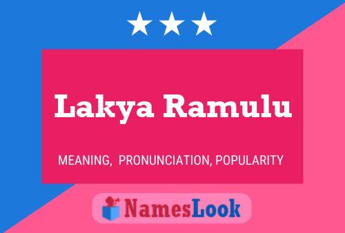 Poster del nome Lakya Ramulu