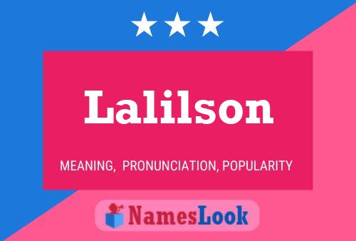 Poster del nome Lalilson