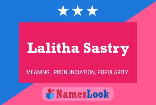 Poster del nome Lalitha Sastry