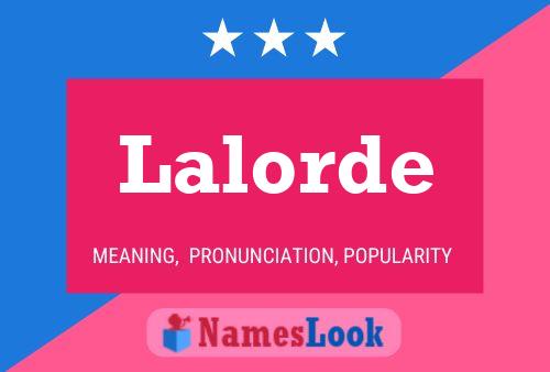 Poster del nome Lalorde