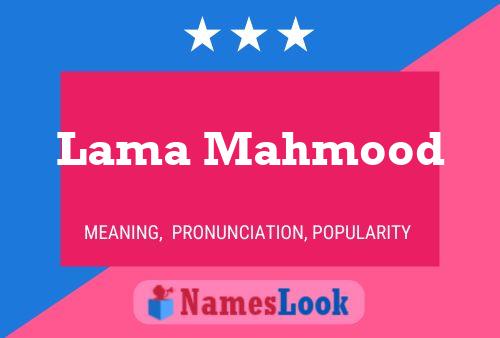 Poster del nome Lama Mahmood