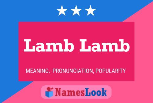 Poster del nome Lamb Lamb