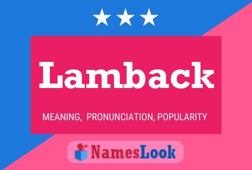 Poster del nome Lamback