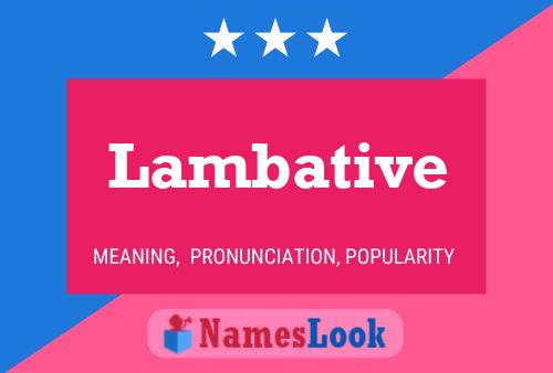 Poster del nome Lambative